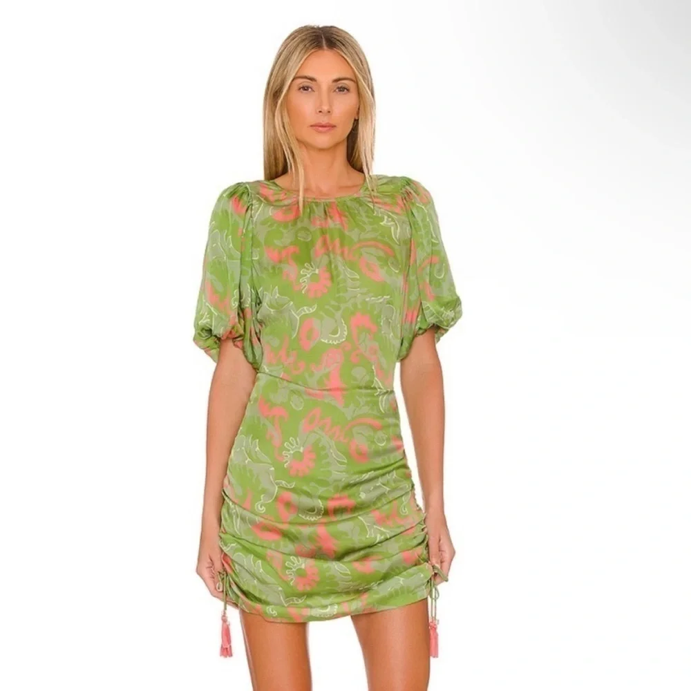 🔥 NWT 🔥 CLEOBELLA Revolve Kamila Mini Dress in Abstract Print Size XS 💕 - Picture 2 of 14